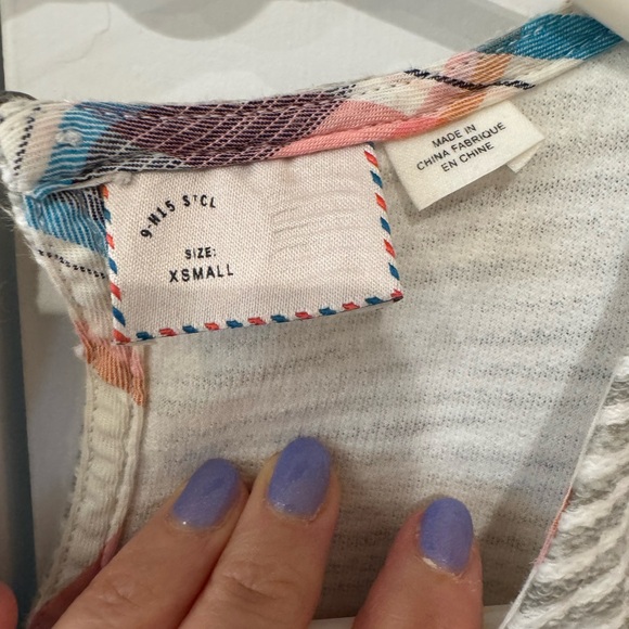 Striped Ruffle Sleeve Top - Picture 4 of 4